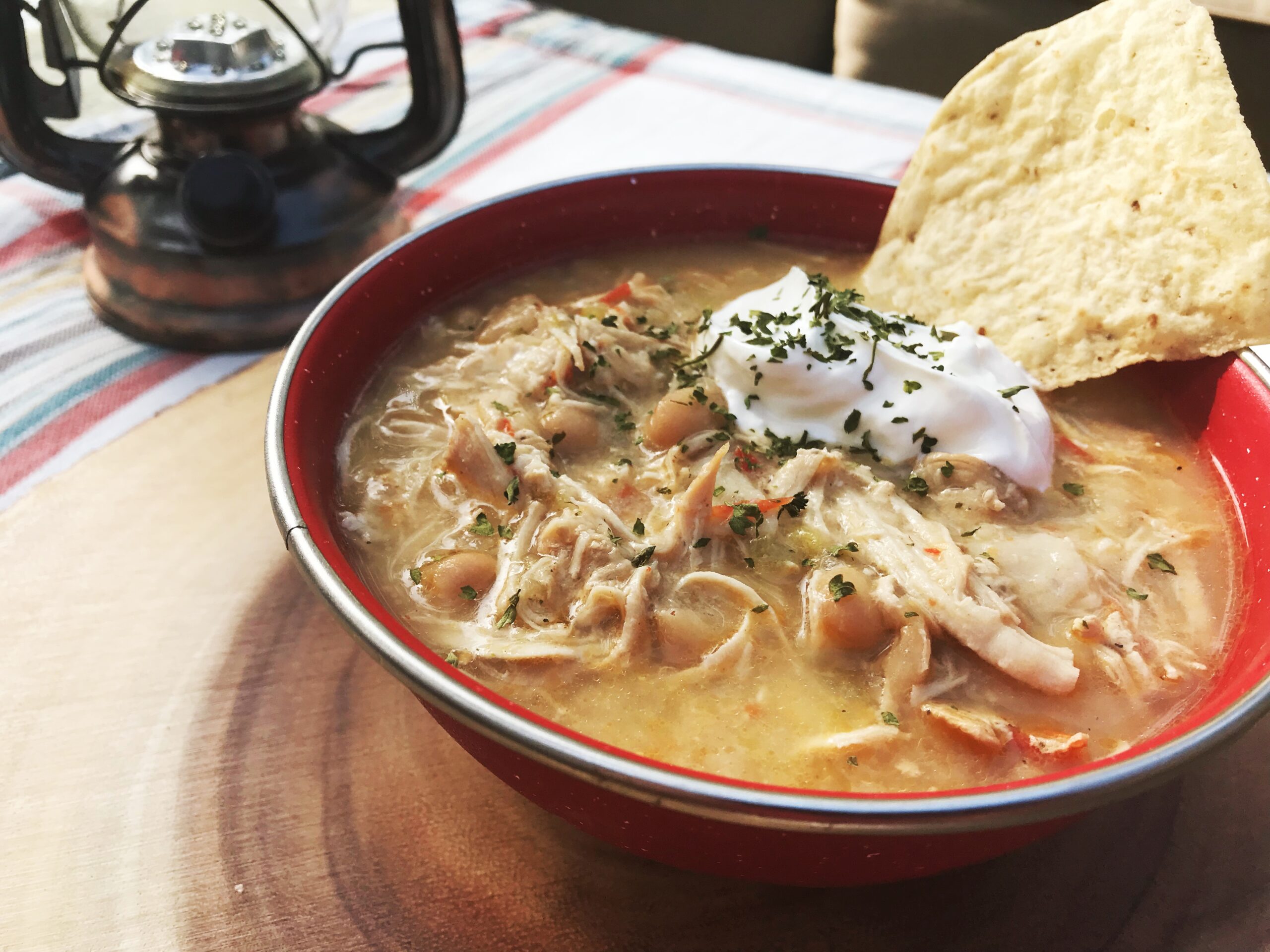 White Chicken Chili at the Campground