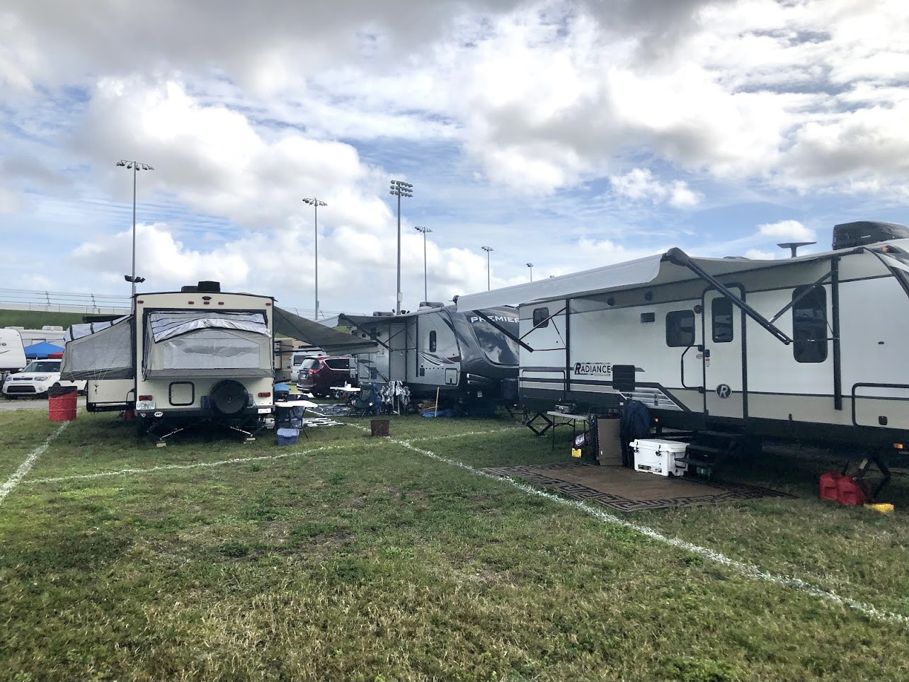 Camping at Daytona International Speedway with Brother Johann Schnell